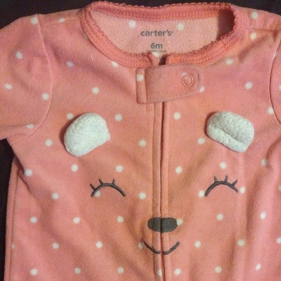 Carter's Pink Polka Dot Footie - Picture 2 of 5